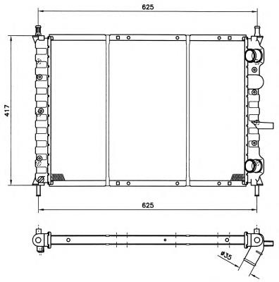 58190 NRF radiador refrigeración del motor