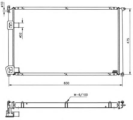 Radiador refrigeración del motor 58212 NRF