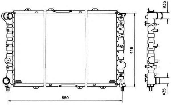 Radiador refrigeración del motor 58215 NRF