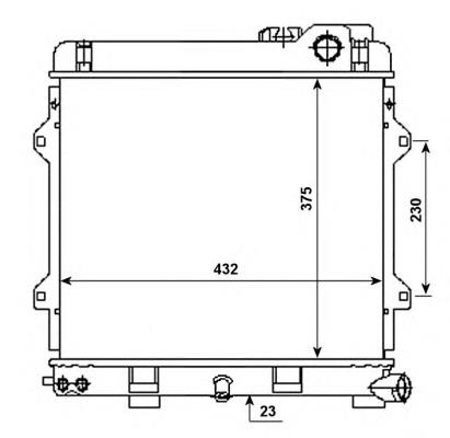 Radiador refrigeración del motor 53980 NRF