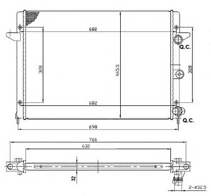 53959 NRF radiador refrigeración del motor