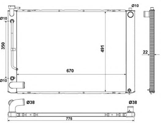 Radiador de água NRF 53974