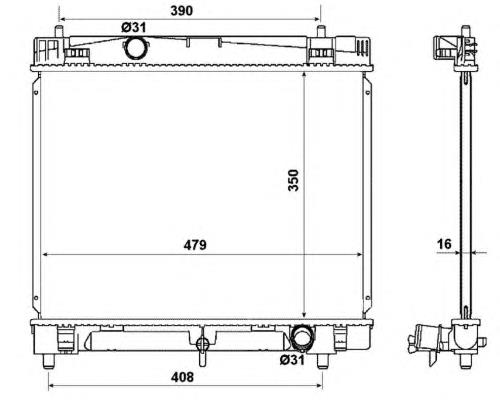 53972 NRF radiador refrigeración del motor