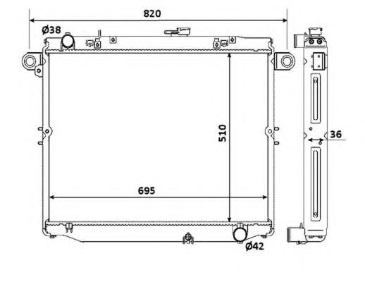 53920 NRF radiador refrigeración del motor