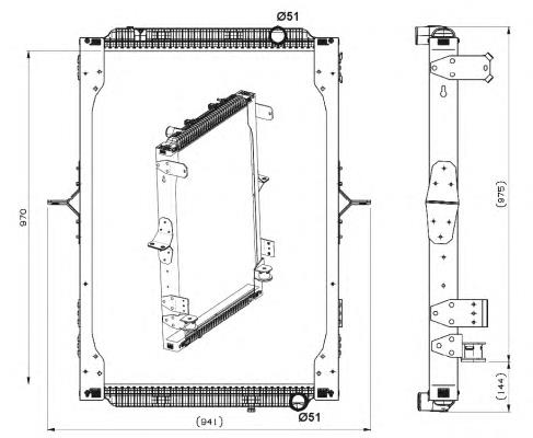 539564 NRF radiador refrigeración del motor