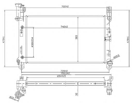 53952 NRF radiador