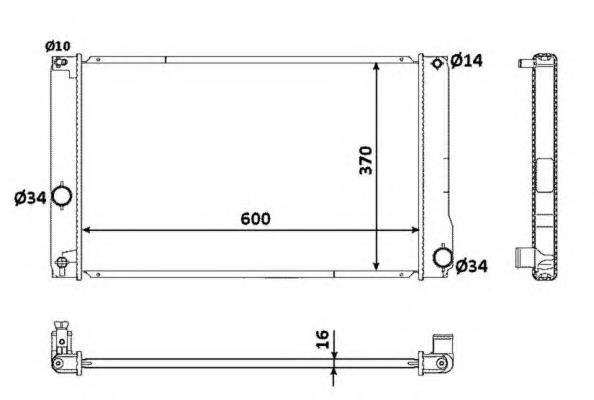 53926 NRF radiador refrigeración del motor