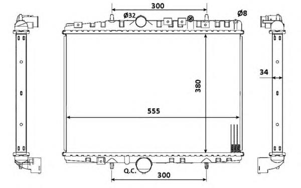 53941 NRF radiador refrigeración del motor