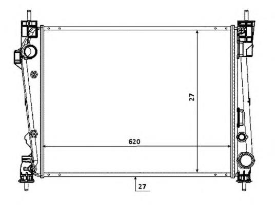 Radiador refrigeración del motor 1421082X Polcar