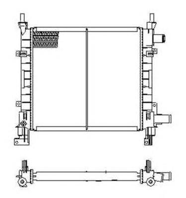 Radiador refrigeración del motor 54671 NRF