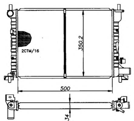 54670 NRF radiador refrigeración del motor