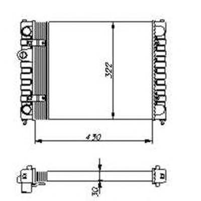 Radiador refrigeración del motor 54686 NRF