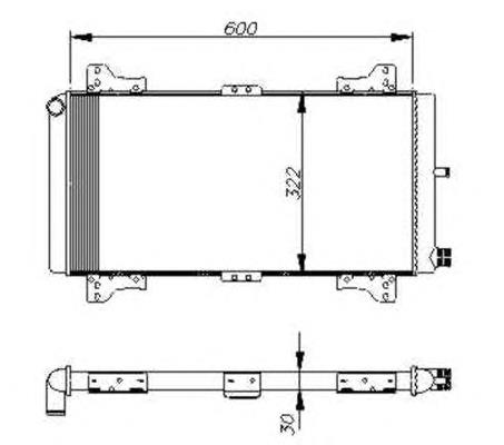 Radiador refrigeración del motor 54611 NRF