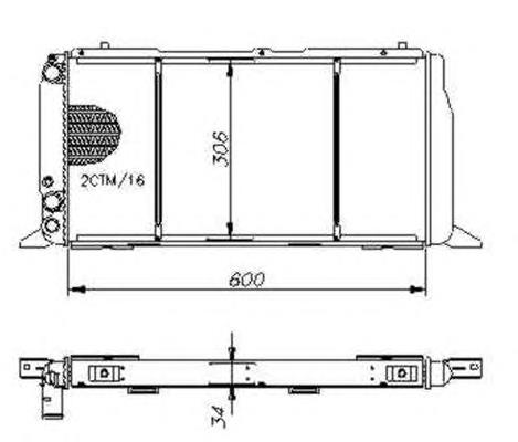 54603 NRF radiador refrigeración del motor