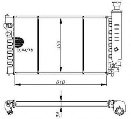 Radiador refrigeración del motor 54635 NRF