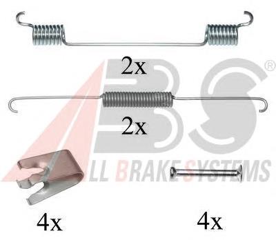 0781Q ABS kit de montaje, zapatas de freno traseras