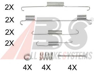 0817Q ABS kit de montaje, zapatas de freno traseras