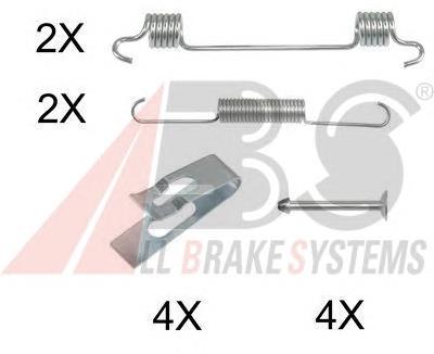 0808Q ABS kit de montaje, zapatas de freno traseras