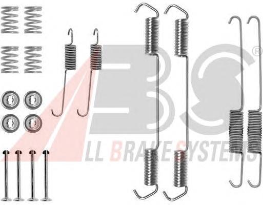 Kit de montaje, zapatas de freno traseras 0689Q ABS