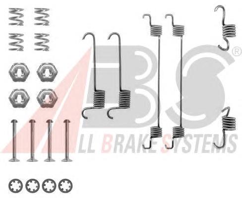 0650Q ABS kit de montaje, zapatas de freno traseras