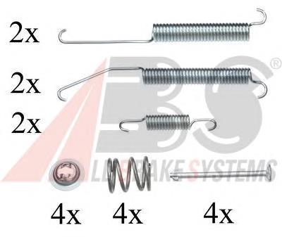 0845Q ABS kit de montaje, zapatas de freno traseras