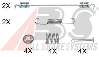 0889Q ABS kit de montaje, zapatas de freno traseras