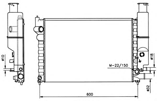 Radiador refrigeración del motor 58802 NRF