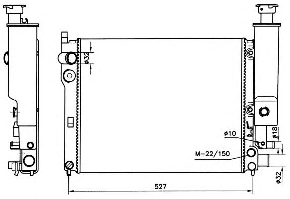 58776 NRF radiador refrigeración del motor