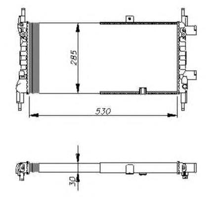 Radiador refrigeración del motor 58720 NRF