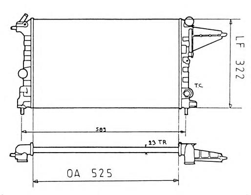 58775 NRF radiador refrigeración del motor