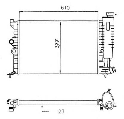 Radiador refrigeración del motor 58916 NRF