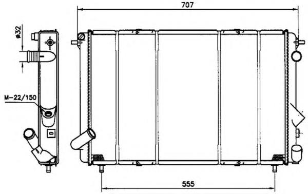 Radiador refrigeración del motor 58902 NRF