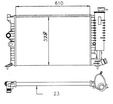 Radiador refrigeración del motor 58913 NRF