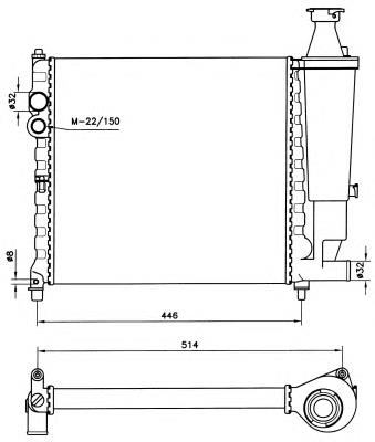 58837 NRF radiador refrigeración del motor