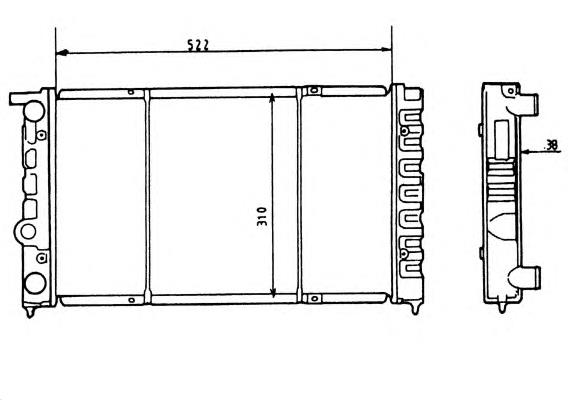 58850 NRF radiador refrigeración del motor