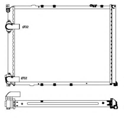 Radiador refrigeración del motor 58848 NRF