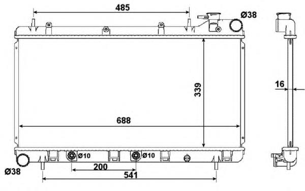 Radiador refrigeración del motor 58372 NRF