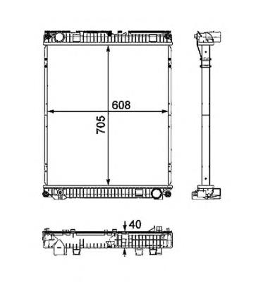 58401 NRF radiador refrigeración del motor