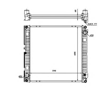 58400 NRF radiador refrigeración del motor