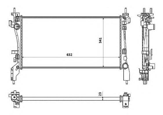 58357 NRF radiador refrigeración del motor