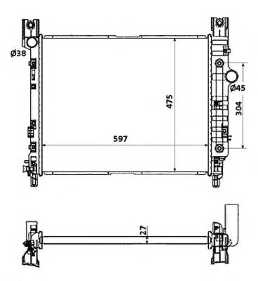 Radiador refrigeración del motor 58367 NRF