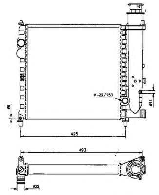 Radiador refrigeración del motor 58677 NRF