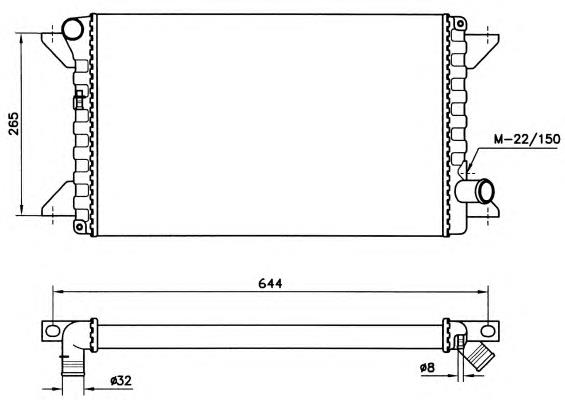 58676 NRF radiador refrigeración del motor