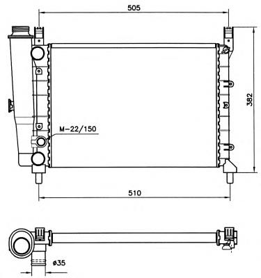 Radiador de água NRF 58705
