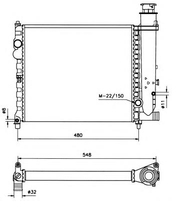 Radiador refrigeración del motor 58678 NRF