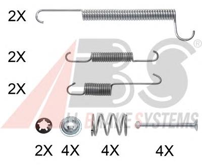 0630Q ABS kit de montaje, zapatas de freno traseras