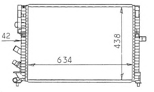 58978 NRF radiador refrigeración del motor