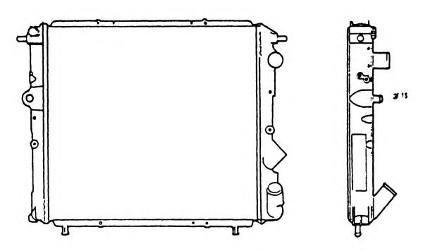 Radiador refrigeración del motor 58933 NRF