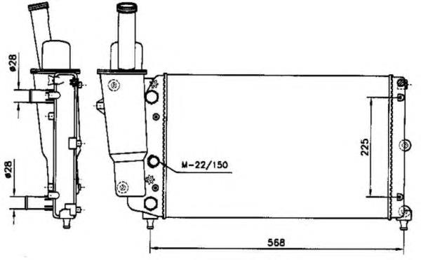 Radiador refrigeración del motor 58952 NRF