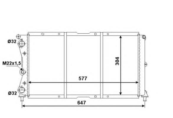 58955 NRF radiador refrigeración del motor